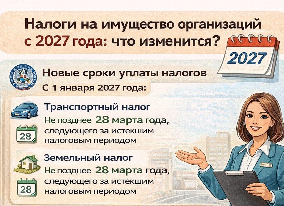 Новые правила уплаты имущественных налогов для бизнеса вступят в силу с 2027 года